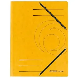 herlitz Einschlagmappe mit Gummizug Karton gelb