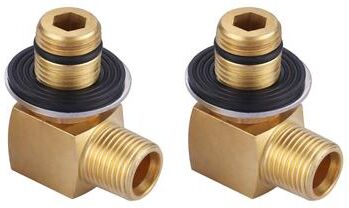 WOWOW 3/8 in. Male x 1/2 in. Female 90-Degree Connector Adapter (2 PCS)