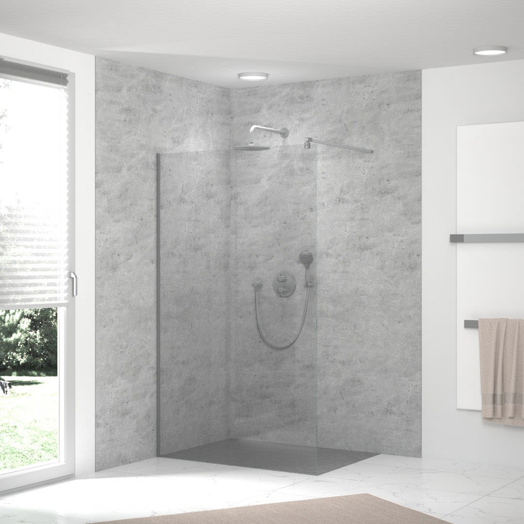 HSK RenoDeco Designplatte 100 x 255 cm, Wandverkleidungen, 940000-802, feinstein, aschgrau seidenmatt