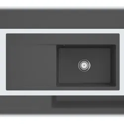 Villeroy & Boch Villeroy&Boch Spülbecken, Küchenspüle Subway Style 60 flat Graphite 980x490mm, Unterschrankbreite 60cm
