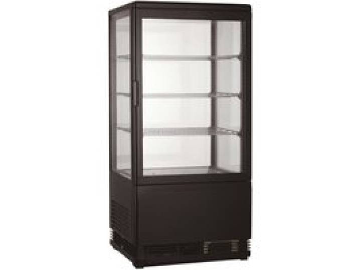 Vitrine Réfrigérée 4 Faces Vitrées Noire - 78 L - Combisteel