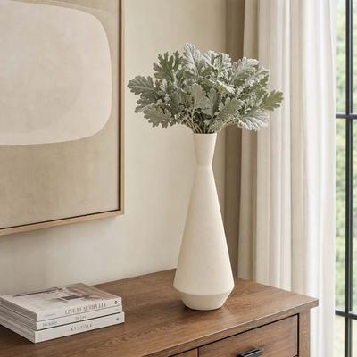 Sagebrook Home Ceramic Vase Twisted Geometric Modern Decorative Accent