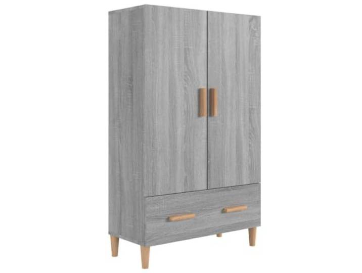 Kaorsrow Highboard Grau Sonoma 70x31x115 cm Kommode mit 2 Türen Kompakter Beistellschrank für Wohnzimmer und Schlafzimmer mit Schublade und stabilem Rahmen.