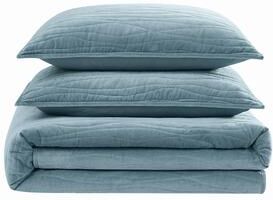 Royal Velvet Wavy Cotton Velvet Quilt Set