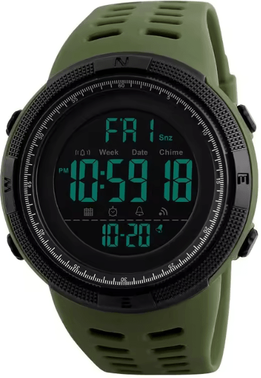 Inspire Essentials Military LED Digital Sports Watch Luminous Multifunction green