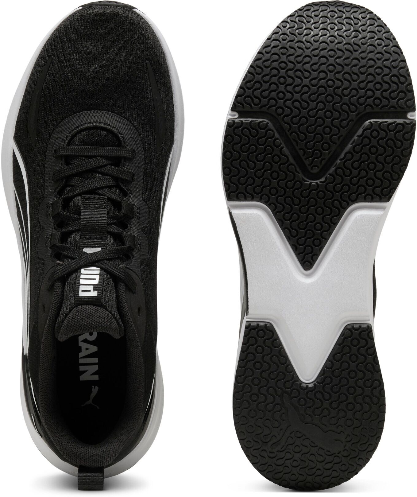 Trainingsschuh PUMA "AGILE LITE TR", Gr. 45, Textil, schwarz-weiss (puma schwarz, puma weiß, puma silber), Schuhe Trainingsschuh, Fitnessschuh ideal für Gym und Fitnessstudio puma schwarz, puma weiß, puma silber 45, Textil