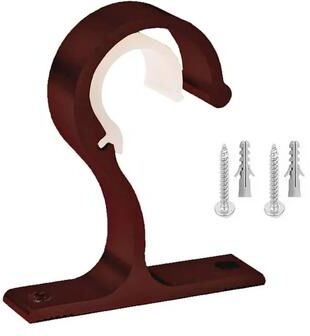 Inspire Essentials Aluminum Curtain Rod Bracket Wall Mount Ceiling Rod Holder 2