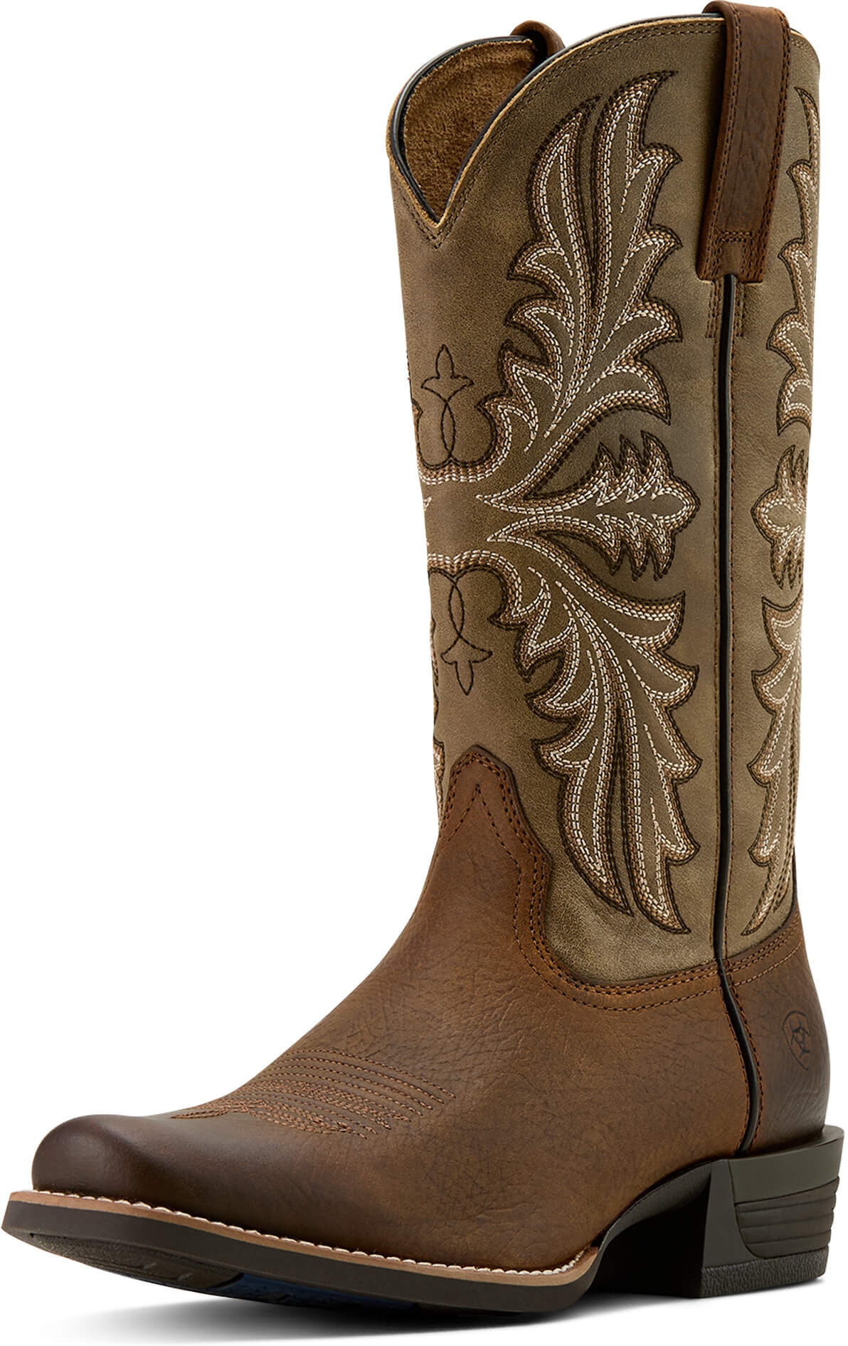 Men's Hustler Narrow Cutter Toe Cowboy Boots in Earth Brown Bomber, Size: 8.5 D / Medium by Ariat