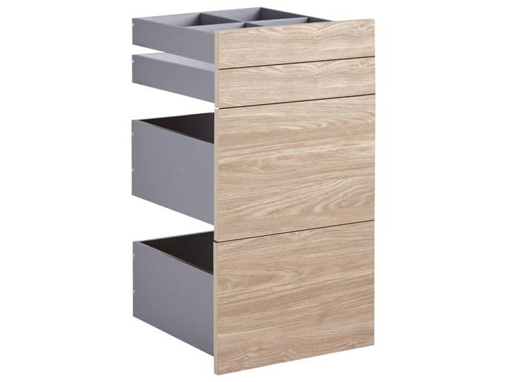 Hom`in Schubladenset, Eiche, 4-teilig, 45.3x83x46.8 cm, Schlafzimmer, Kleiderschränke, Schrankzubehör, Schubladen