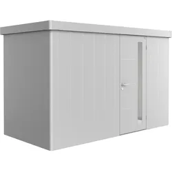 Biohort Gerätehaus Neo 348 x 180 cm (1D) Einzeltür silber-metallic