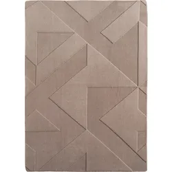TEPPICH Kurzflor Waschbar LAVAREDO in Beige, geometrisch, 120 x 170 cm