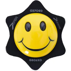 Oxford Knieschleifer Smiley, gelb, Knieschleifer Paar, ideal für Rennen