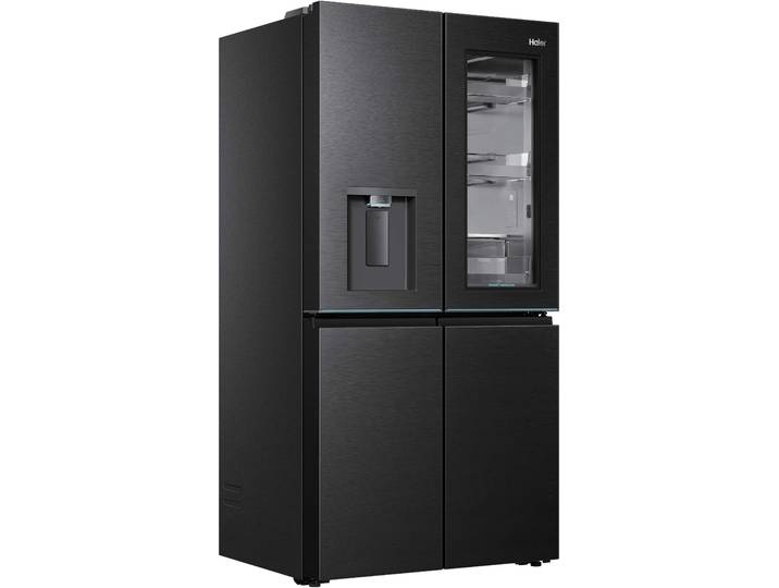 HAIER Multi Door HCW99F18DHMB , Energieeffizienz: D (A-G), silber (schwarz), B:90,5cm H:182,5cm T:73,8cm, Kühlschränke