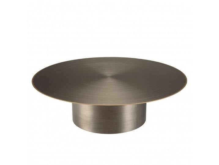 MACABANE JAMES - Table basse ronde 120x120cm en fer noir JAMES (2 COLIS)