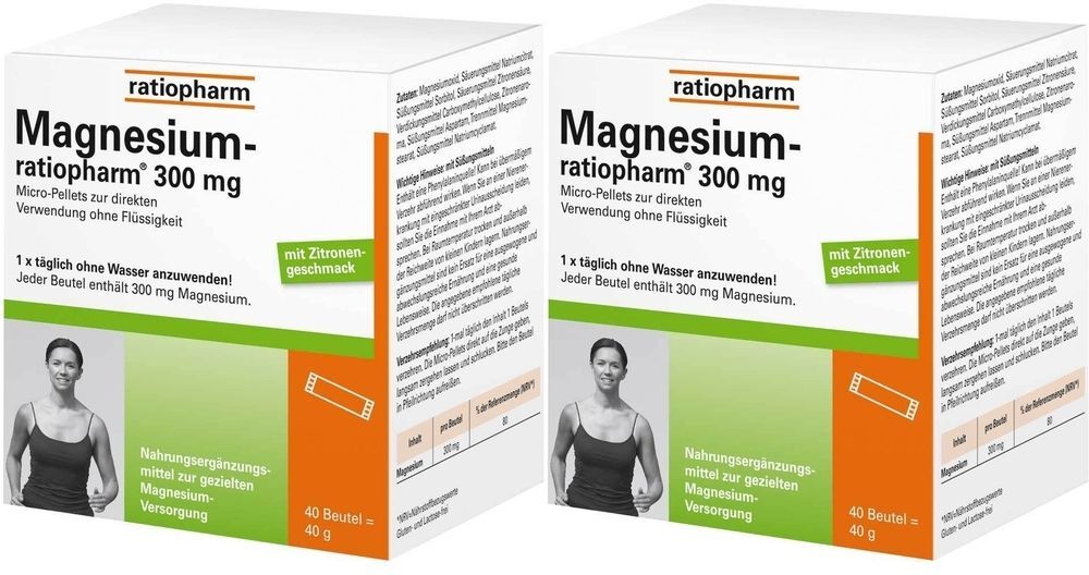 Magnesium-Ratiopharm 300 mg Micro-Pellets m.Gran. 2x 2x40 St Pellets