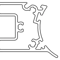 HSK Ersatzteile Seitenprofil, Schwarz-matt, E85231-S-68 E85231-S-68