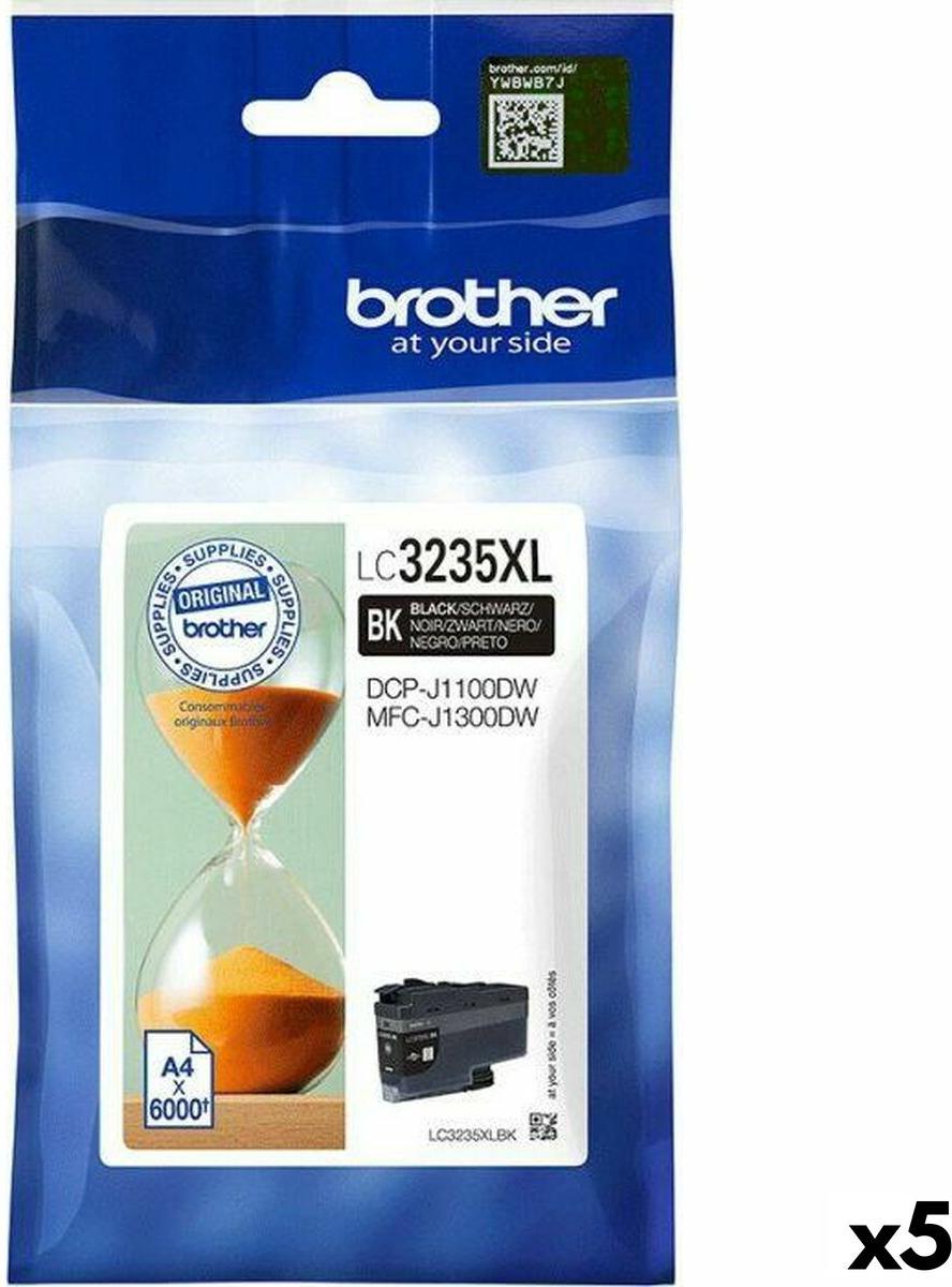 Original Tintenpatrone Brother LC3235XL Schwarz (5 Stück)