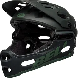 BELL Fullfacehelm SUPER 3R MIPS FAHRRADHELM matte black / green - S - S
