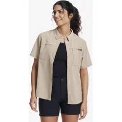 Gradient Pro UV Short Sleeve Shirt Damen Aluminium, Größe:XS - Damen > Oberteile > Hemdblusen - Beige
