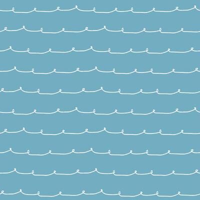 Advantage Wiggle Line Blue Stripe Wallpaper