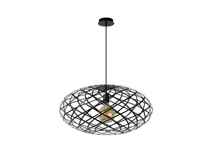 Lucide Hängeleuchte Wolfram, Schwarz, Metall, oval, 162 cm, RoHS, Reach, höhenverstellbar, Lampen & Leuchten, Innenbeleuchtung, Hängeleuchten, Pendelleuchten