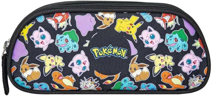 Trousse scolaire 2 compartiments Pokemon noire - Khadou