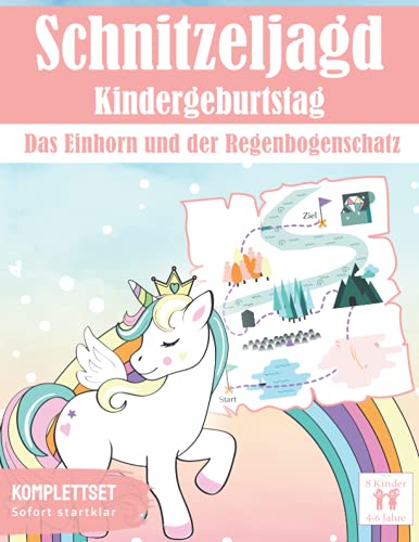 schnitzeljagd.shop - Schnitzeljagd Kindergeburtstag: Das Einhorn und der Regenbogenschatz: All inclusive Schnitzeljagd Set - Fertig vorbereitete Schatzsuche: Sofort startklar für den nächsten Kindergeburtstag. - Preis vom 09.10.2026 07:28:09 h