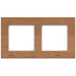 Hager WAD8200X14H Rahmen 2fach waagerecht, A.8, natural wood, Eichenholz