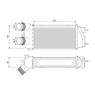 VALEO Ladeluftkühler 818371 für Citroën