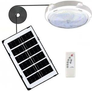 Inspire Select LED Solar Ceiling Light IP67 Waterproof Remote Control Outdoor Indoor Ceiling & Wall Lamp With 3 Color Temperatures 60w