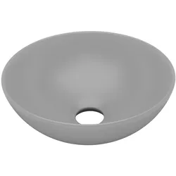 Helloshop26 - Rundes Badezimmerwaschbecken 28 cm Durchmesser hellgraue Keramik 02_0002724