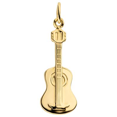 Kettenanhänger JOBO "Anhänger Gitarre 24 mm", gold (gelbgold 333), Schmuckanhänger, Damen, Gelbgold 333, Kettenanhänger, 8 Karat 333 Gold