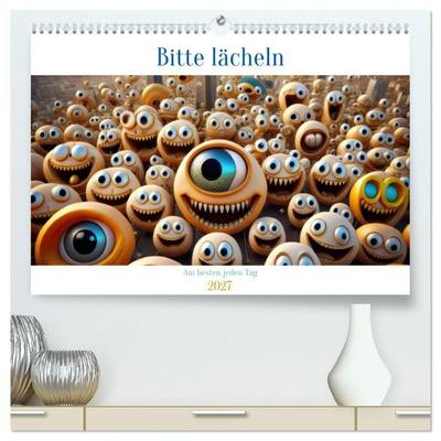 Bitte lächeln. Am besten jeden Tag. (hochwertiger Premium Wandkalender 2027 DIN A2 quer), Kunstdruck in Hochglanz