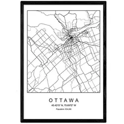 POSTER Ottawa Nordischen Stil A4 Rahmenlos