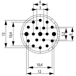 Weidmüller Kontakt SAI-M23-BE-19-F-PE