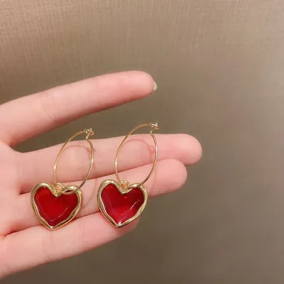 Fashion Love Heart Pearl Earrings For Women, Sweet Elegant Drop Earrings, Trend Jewellery Accessories style 2