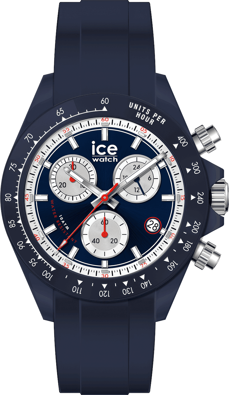 Chronograph ICE-WATCH "BEWATCH", blau (blau, blau, blau), Armbanduhren, Herren, Chronograph, Quarzuhr, Armbanduhr, Herrenuhr, Silikonarmband, analog, Big Date