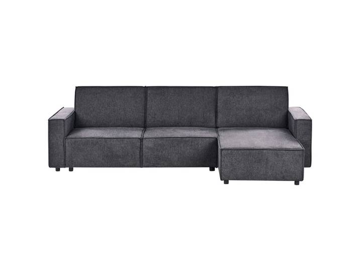 ECKSCHLAFSOFA 3-Sitzer Stoff Graphitgrau linksseitig Romedal Ii