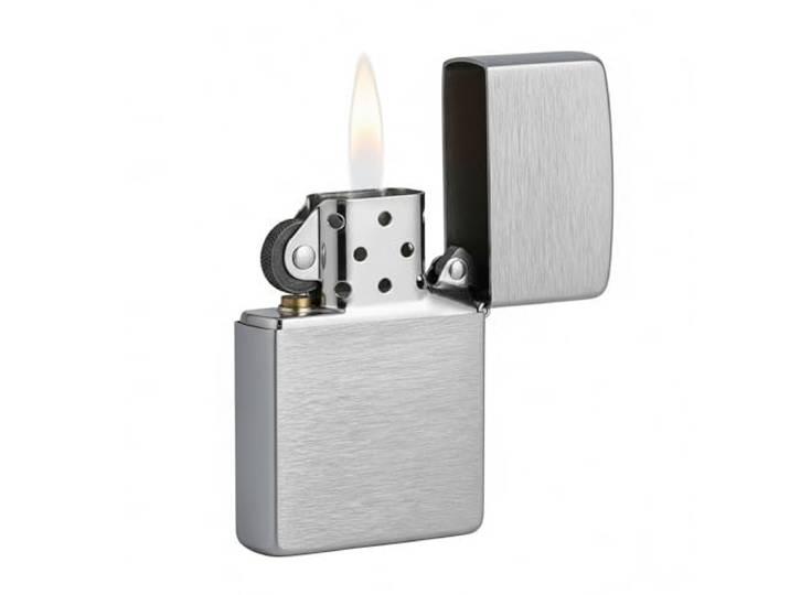 Zippo Stormaansteker - Geborsteld chroom, Basismodel - Navulbaar - Herbruikbaar - Windbestendig design - Geschenkdoos - Made in USA