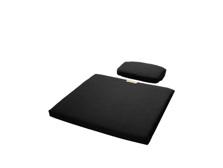 Grythyttan Stålmöbler Set de coussins A3 pour nuque/siège Tissu noir