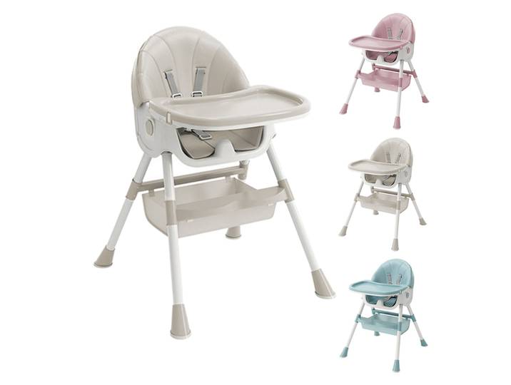 Chaise haute bébé 4 en 1 avec table, réglable, pliable, chaise bébé, chaise haute combinée, chaise de salle à manger de 6 mois