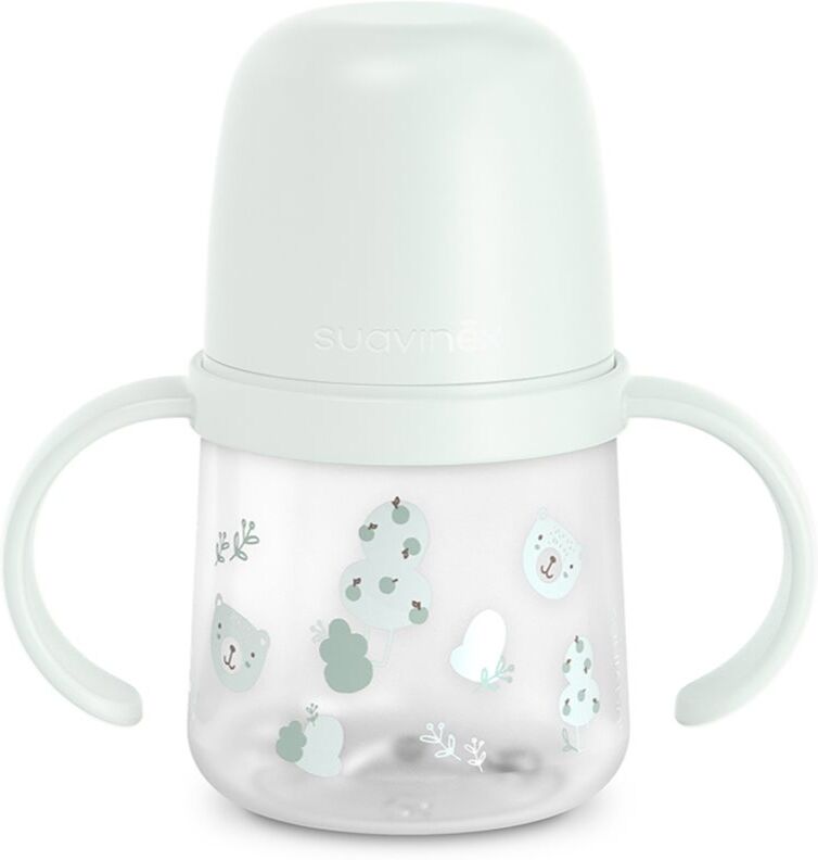 Suavinex Wild & Free Bottle With Soft Spout bouteille avec poignées Green 6m+ 150 ml