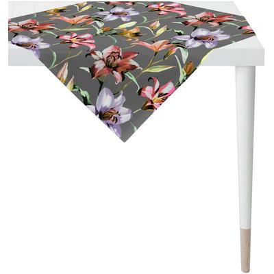 Mitteldecke APELT "5602 SUMMERTIME, Sommerdeko, Sommer", bunt (anthrazit, bunt), B:85cm L:85cm, Baumwolle, Tischdecken, Mitteldecke, Digitaldruck