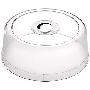 APS Frischhaltehaube 6512 Tortenhaube, aus Kunststoff, transparent, verchromter Knauf, besonders robust Ø 30 x 11,5cm