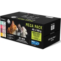 PetRepublic MegaPack Adult Nassfutter für Katzen nach der Kastration 40x100g