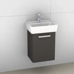 Artiqua 415 Waschtischunterschrank für Pro A 811951, Stahlgrau, 415-WUT-L25-R-7142-88 415-WUT-L25-R-7142-88