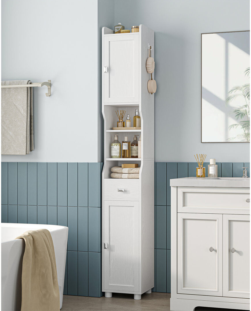 Rebrilliant Particle Board / Chipboard Freestanding Bathroom Cabinet 180cm H X 28cm W X 28cm D