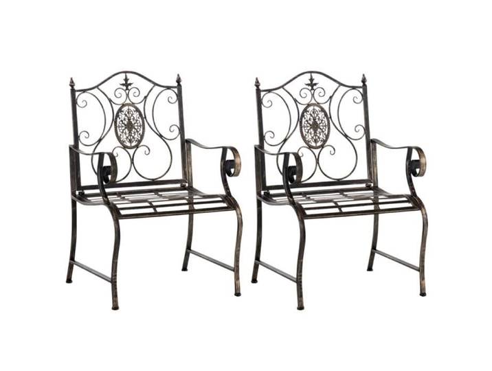 Chaise de Jardin - CLP - Punjab - Fer solide - Accoudoirs - Bronze