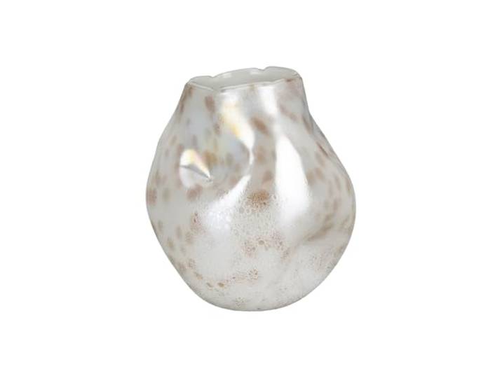 Casablanca Vase Crumple Glas Creme Kugel 21cm hoch Dekoration Wohnaccessoire Blumenvase Geschenkideen