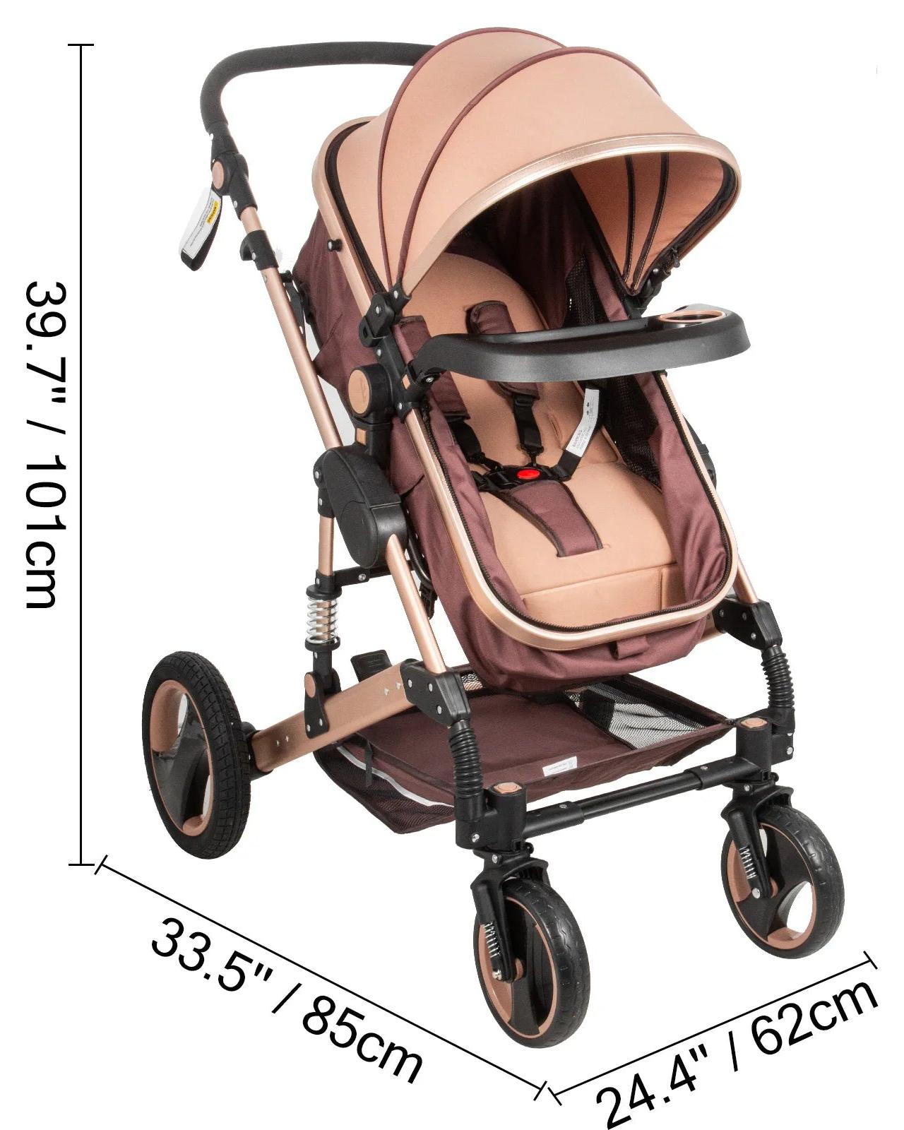 Kinderwagen - Kombiwagen - Buggy - 3-in-1-Kinderwagen - Kinderwagen - Luxusausführung - Tragbar